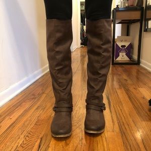 Aldo Knee High Leather Boots